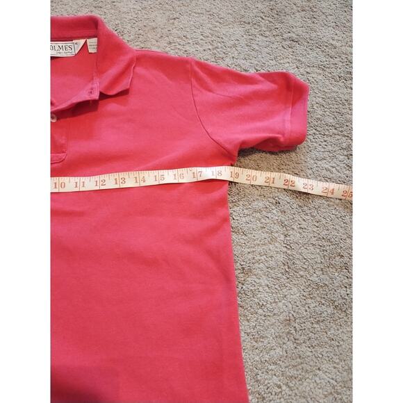 Vintage HOLMES Store for Men Pink Polo Shirt Size Medium 100% Cotton - Picture 7 of 7